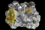 Purple Fluorite Crystals with Quartz - China #98764-2
